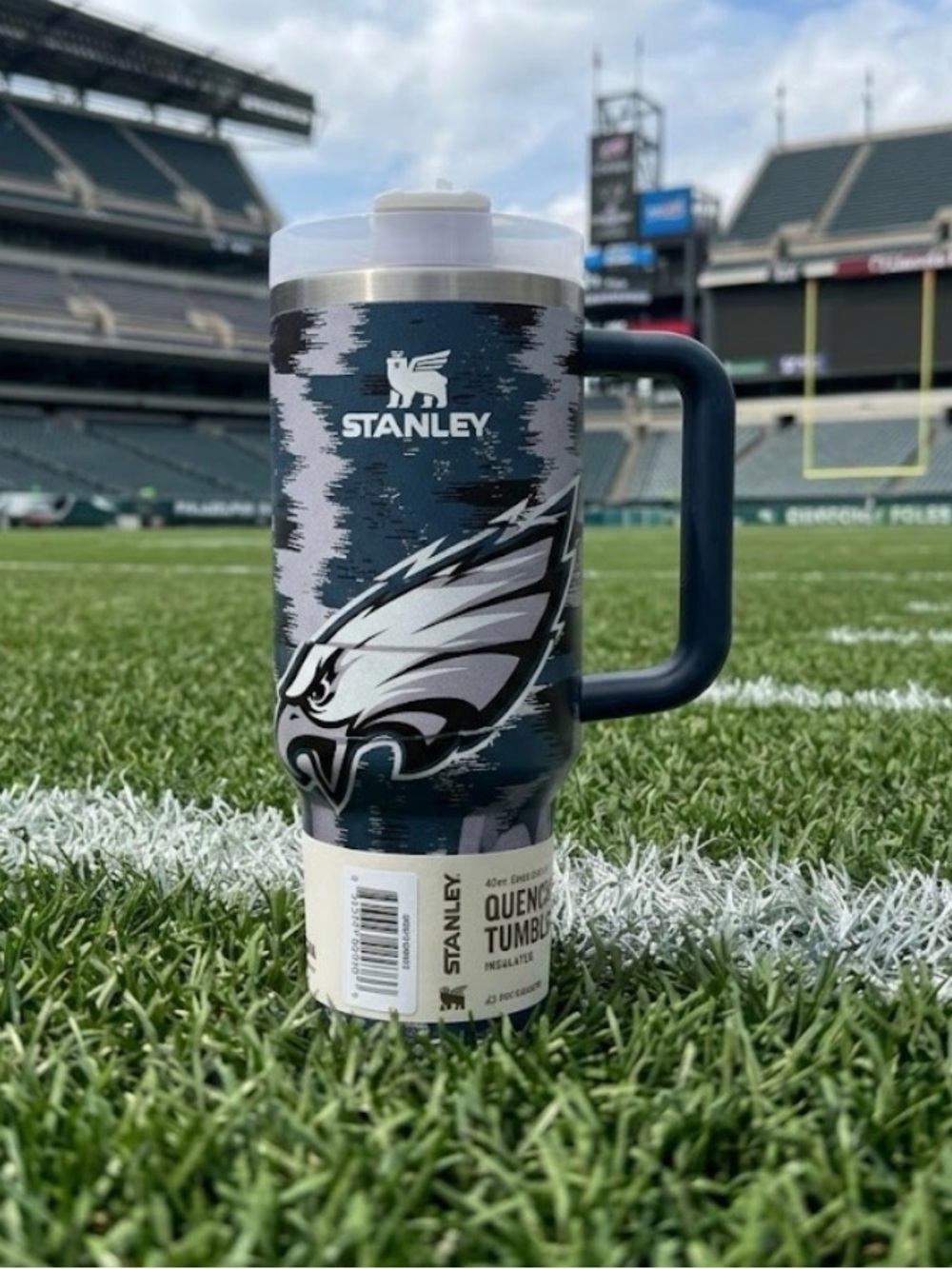 Stanley Eagles Quencher Tumbler with football bottle opener